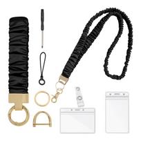 Multifunctional Retractable Scrunchie Lanyard With Keychain And Card Holders Perfect For Offices Work School And Travel juoda