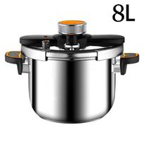 4L/6L/8L pressure cooker for household gas and induction cookers, universal food-grade stainless steel, explosion-proof cooking pot