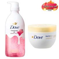 Dove Moisturizing Body Wash and Radiance Body Lotion Set white