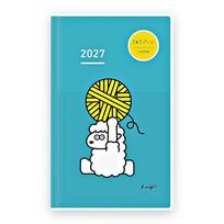 Planner KOKUYO Jibun Techo DAYs mini 2027 Monthly Daily A5 Slim B6 Slim January 2027 Start - Blue mini B6 slim mėlyna