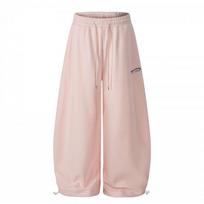 Dopamine Balloon Pants Women Men 2026 Loose Wide Leg Cargo Casual Trousers XL pastelinės raudonos spalvos