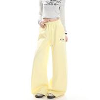 Dopamine Balloon Pants Women Men 2026 Loose Wide Leg Cargo Casual Trousers S geltona