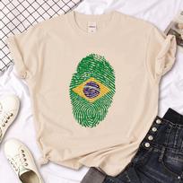 Brazil top women summer tshirt girl manga clothing XL beige