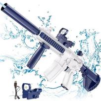 Unilabo M416 Electric Water Gun - Battery Powered With External Water Bottle Attachment - Perfect For Kids & Adults Outdoor Fun white