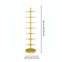 Metal Floor Round Base Rotating Display Rack Painted Finish