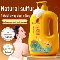 Luxianjiao 3-in-1 Sulfur Body Wash, Shampoo, and Facial Cleanser orange