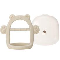 Green Finger Domestic Bebegrow Bear wrist teether, teether + case, cream, 1 piece, Korean baby products beige