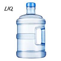 Transparent Water Cooler Bottle Jug with Handle And Cap, Reusable Large Capacity Dispensers, Food Grade Plastic for Home Office Replacement Bucket L mėlyna
