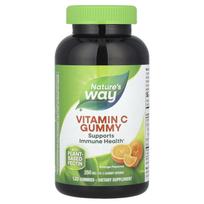 Nature's Way, vitamino C guminukai, apelsinų skonio, 250 mg, 120 guminukų (125 mg vienai gumai)
