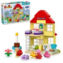 LEGO Duplo Pepės namas: Vakarėlių žaislai kaladėlės edukaciniai mergaitėms 1 ir pusės 2 4 metukų mažylis apsimestinis žaidimas apsimestinis namas 10433 red