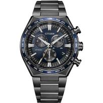 Citizen CB5967-66L ( Žiūrėkite „ATTESA ACT Line Black Titanium“ serijos saulės energija varomą „Eco-Drive“ radijo bangomis valdomą tiesioginį skrydį)