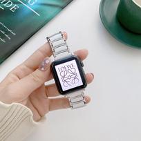 Keramikinė apyrankė Apple Watch 8 7 6 5 4 3 44mm 40mm Prabangi plieninė metalinė apyrankė IWatch apyrankei 8 7 6 5 4 3 38mm 42mm apyrankės pakaitalai 38mm   40mm 41mm balta/sidabras