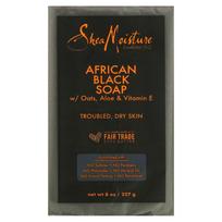 SheaMoisture, Afrikiškas juodas muilas, su avižomis, alaviju, vitaminu E, 227 g (8 uncijos) gray