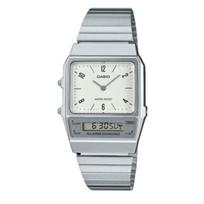 Casio 100M Waterproof Quartz Movement Stainless Steel Watch Unisex Watches White AQ-800E-7A2 White Dial white
