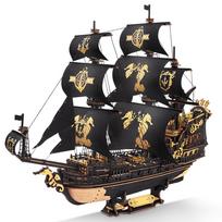 ROBOTIME MCB02 1/100 Wooden Sailing Ship 3D Puzzle 603 Pieces Approx. 470 x 180 x 390mm juoda