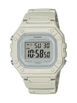 CASIO Standard W-218H Series Digital Watch Unisex 50m Water Resistant, LED Backlight, Stopwatch Design white
