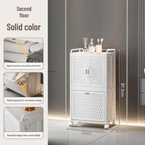 miflame Laundry Basket Bathroom Storage Rack gray