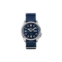 SEIKO Ne. 5 serija 100 metrų atsparumas vandeniui Automatinis nailono dirželis vyriškas laikrodis mėlynas ciferblatas SRPE63K1 mėlyna