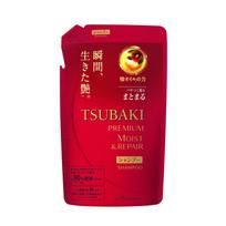 TSUBAKI Premium Volume Repair Shampoo Refill Tsubaki Shine Moist Liquid Red 330ml & Package (x 1) red