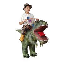 Kalėdų Dinozauras Pripučiamas Kostiumas Tėvų ir Vaikų Sceninėms Performacijoms ir Veikloms One Size gray