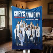 1 vnt. Greys Anatomy pledas Minkštas Patogus Visų sezonų Puikus Sofai Biurui Kelionei Namams Dovanojimo idėja 80cm x 120cm
