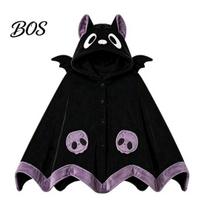 Comfortable Oversized Cape Animal Wearable Blanket Hoodie, Adults Fleece Sweatshirt Cozy Sleep Wear Sleepwear, Halloween Cosplay Costume Plush Hooded L black