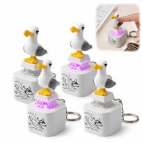 Seagull Mine Keychain, Usb Clicky Keyboard Fidget Button, Led Sound Keychain