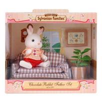 Sylvanian Family Šokoladinis triušis Tėtis ir sofos žaislas 5013, 1 rinkinys, populiarūs Korėjos žaislai gray