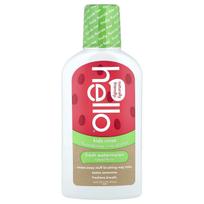 Sveiki, Vaikų burnos skalavimo skystis, Be fluoro + Be alkoholio, Ekologiškas arbūzų skonio, 16 fl oz (473 ml) red