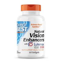 Natural Vision Enhancers with Lutemax, Lutein and Zeaxanthin 2020, 60 Softgels