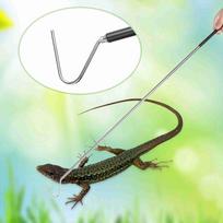 Stainless Steel Snake Capture Hook Anti-Slip Handle Animal Capture Tool Reptile Catcher  Garden Use L