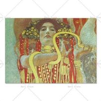 Gustavo Klimto meno kūrinys Moters portretas Tapyba Plakatai ir spaudiniai Sienų menas Paveikslas Drobės tapyba svetainei Namų dekoravimas 21cm×30cm NoFrame gray