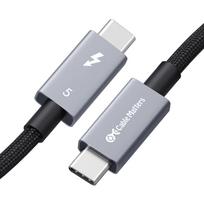 Cable Matters 80Gbps Braided Thunderbolt 5 Cable to 120Gbps Bandwidth 240W Thunderbolt 5 Thunderbolt Black [Intel Certified] - 0.5m, [Up Boost, juoda