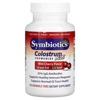 Symbiotics, Colostrum Chewables Plus, Wild Cherry Flavor, 120 Chewable Tablets