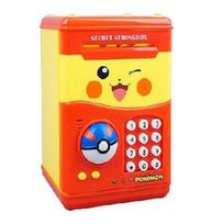 „Pokemon“ automatinis slaptas seifas, raudonas, populiarūs korėjiečių žaislai mažiems vaikams yellow