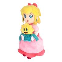 Sanei Boeki Princess Peach Showtime Peach & Stella W10 x D13 x H24.5cm Plush PPS01 yellow