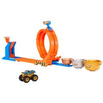 Hot Wheels Monster Truck Trophy Challenge su 1 mini automobilio transporto priemonės žaislų rinkiniu, skirtu 4 metų ir vyresniems, oranžinis JBX64 orange