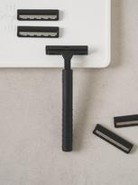 Kaijirushi Men's Double Blade Razor with 5 Refills 1ea white