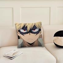 Anime M-My H-Hero Academia Katsuki Bakugo cushion cover Living Room Headboard Office Bedroom Cushion Sofa Nap Time Pillow Case 22x22Inch