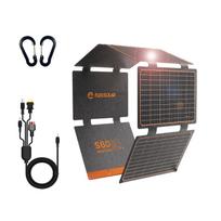 FlexSolar 60W Sulankstomas Saulės Skydelis Išvestis Saulės Įkroviklis Saulės Įkroviklis IP67 Atsparus Vandeniui Atsparus Dulkėms Žemės Drebėjimui Katastrofos Elektros Tiekimo Sutrikimui Apsauga Lauko black