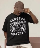 Dungeon Daddy Tshirt - Dungeons and Dragons Shirt,Board Game Tees Summer Men's and Women's Loose and Breathable T-shirt Top L black