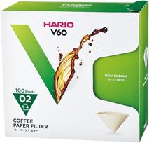 HARIO V60 Popieriniai Filtrai, Suderinami su Kavos Aparatu, Rudo Spalvos Misarashi, 1-4 Puodeliams, Pagaminti Japonijoje VCF-02-100MK green