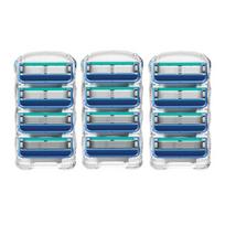 [Compatible] Gillette Fusion Manual 5-Ply Razor Blade Power Pro Shield Glide, 4 pieces, 3 cans ,Korean razor blade blue