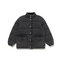 Levis Solid Color Stand Collar Zipper Loose Long Sleeve Jacket Men Jacket Black A5803-0001 XXL black