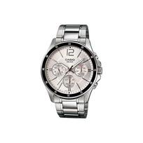CASIO Vyriškas standartinės serijos 47mm sidabrinis laikrodis MTP-1374D-7AV MTP-1374D-7AV Regular Watch Box gray