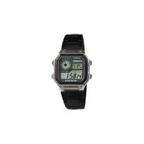CASIO Custom Collection Quartz Movement Stainless Steel Strap Watch Unisex Black Dial AE-1200WHD-1A(Watch3--) Black Strap gray