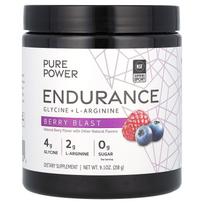 Dr. Mercola, gryni ingredientai, ištvermė, glicinas + L-argininas, Berry Blast, 9,1 uncijos (258 g)