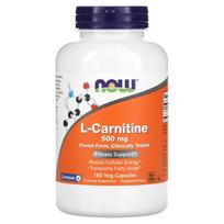 NOW Foods, L-karnitinas, 500 mg, 180 daržovių kapsulių