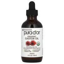Pura D'or, profesionalus, ekologiškas ricinos aliejus, 4 fl uncijos (118 ml) black