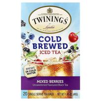 Twinings Šaltovirimo Ledo Arbata, Nesaldinta Flavoruota Juoda Arbata, Mišrių Uogų Skonio, 20 Vienetų Individualiai Supakuotų Arbatos Maišelių, 40g (1.41 oz) beige